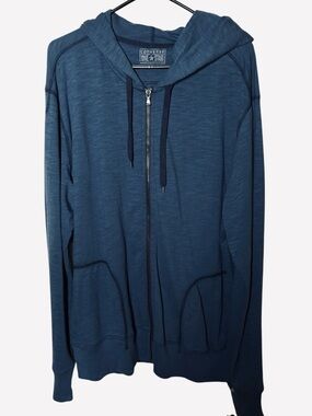 {NWT} Converse One Star Slate Blue Full-Zip Hoodie XL